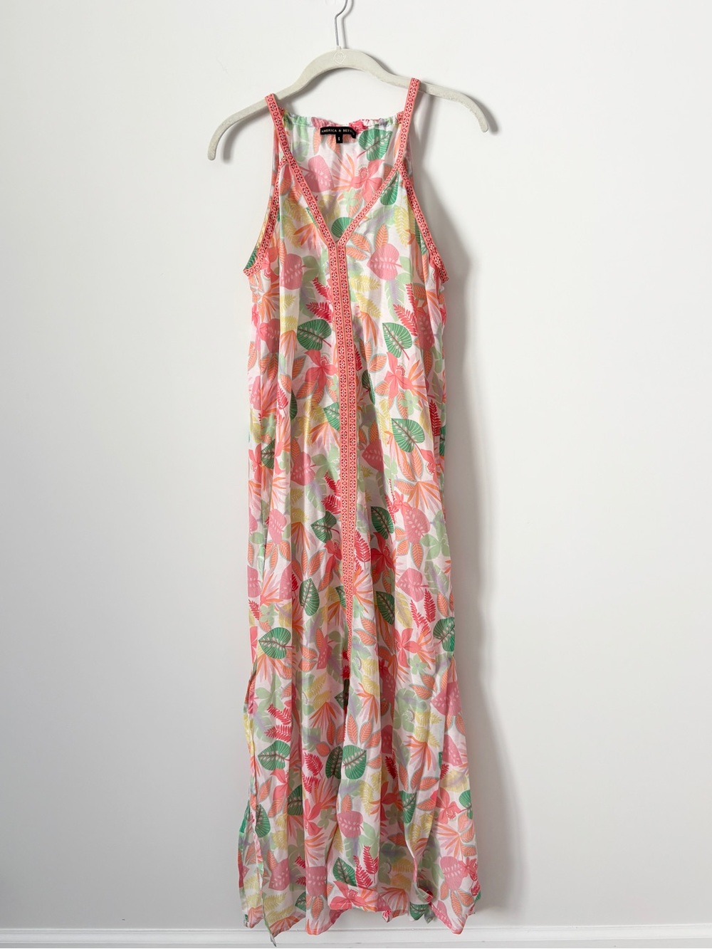 America & Beyond Tropical Cover Up Dress